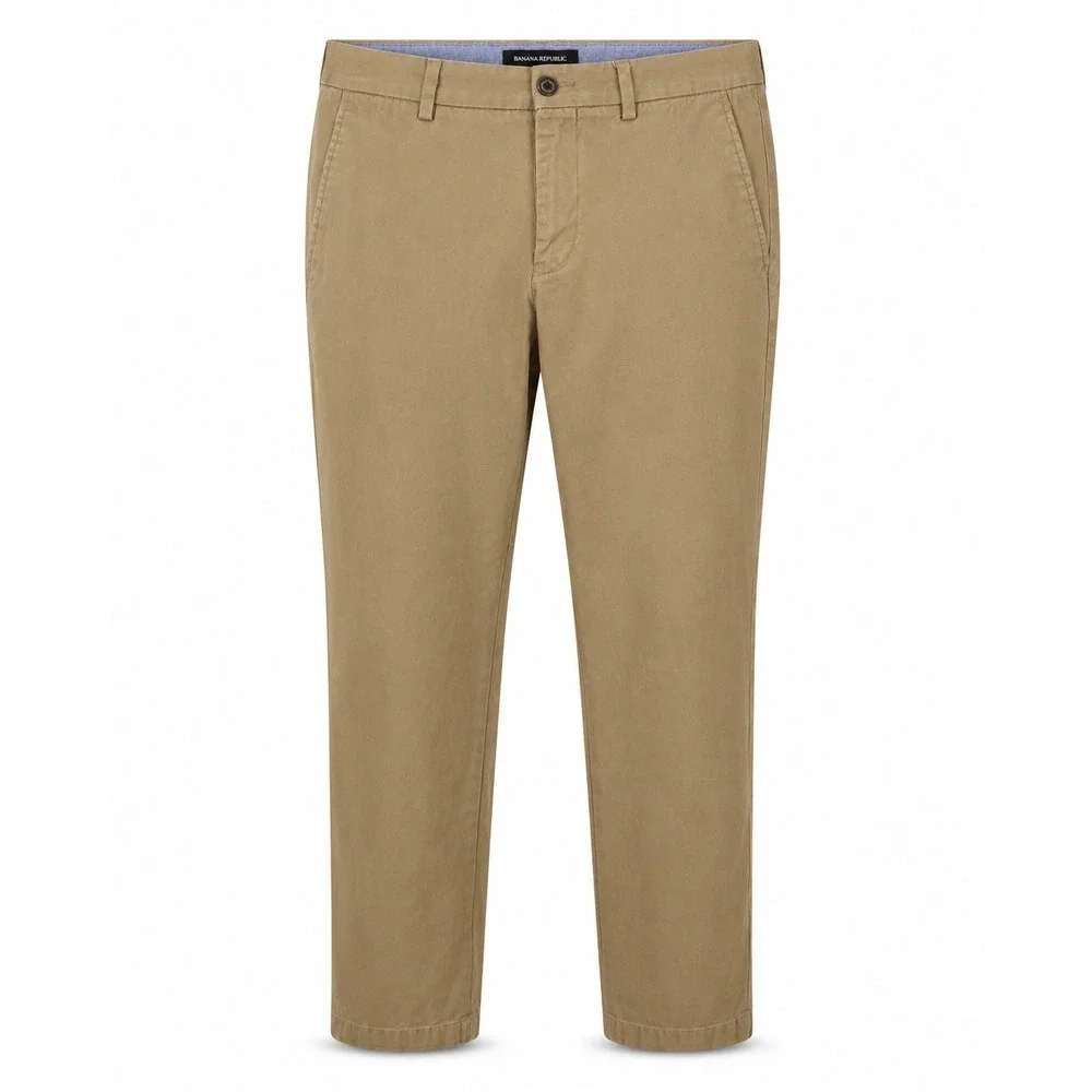 Banana Republic Aiden Chino Men 31x30 Khaki Tan Slim Fit Cotton Pants